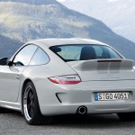 2010 White Porsche 911 Sport Classic Wallpaper Rear angle view