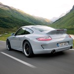 2010 White Porsche 911 Sport Classic Wallpaper Rear angle side view